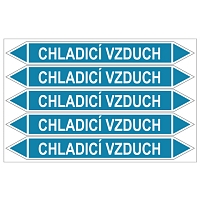 Značení potrubí, chladicí vzduch